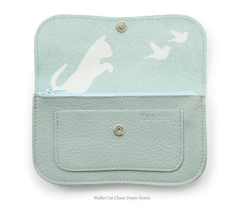 Cat Chase Wallet Medium from Keecie in Dusty Green