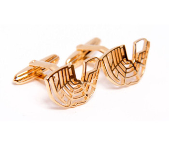 Gold-plated designer canals of Amsterdam cufflinks as a birthday or Father's day gift