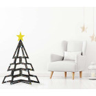 PaperTree Christmas tree - black cardboard 75 cm 
