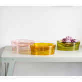 Functionals BOWL - brown, green or pink glass 