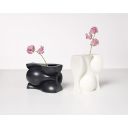Black Continued Vase for flowers from Slim Ben Ameur