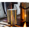Wood Light lamp Ash Wood & Leather Medium at hollanddesignandgifts.com