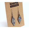 Graffiti earrings diamond with unique colors and patterns