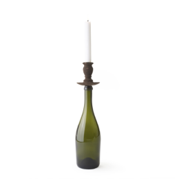 Frederik Roijé Bottle Light kandelaar in donkerbruin, sfeervolle kandelaar en origineel cadeau 