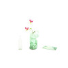 Faltvase Paper Vase Cover in Gradient Grün von Pepe Heykoop und Tiny Miracles Foundation