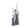 Funky Kerzenhalter HandsUp in Delfter Blau kaufen Sie unter hollanddesignandgifts.com/de/