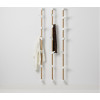 3x Bamboo Wandkleiderständer mit 5 Kleiderhaken