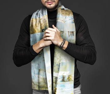 Winter shawl Van Gogh -bijzonder cadeau voor hem