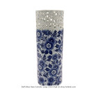 Delfts Blauw Cilinder Vaas L - Bloemen 24 cm 