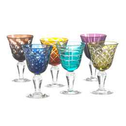 Pols Potten wijnglas van gekleurd glas; bijzonder kerst cadeau