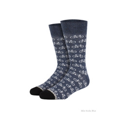 Fiets sokken - blauw van Heroes on Socks - maat 36-40 