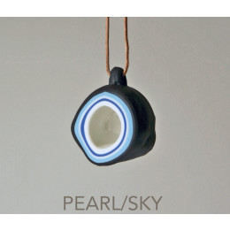 wOrk Stone Cup ketting grijs en wit met blauw Pearl & Sky
