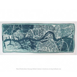 Shawl kaart stad Rotterdam van Barentsz Urban Fabric