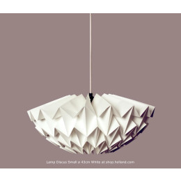 Discus S Hanglamp Wit van Daniëlle Origami - hippe Dutch Design lampen bestel je bij hollanddesignandgifts.com/nl/