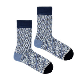 Delfts blauw sokken van Heroes on Socks maat 41-46