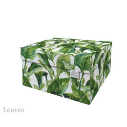 Dutch Design Opbergbox Green Leaves 40 x 31 x 21 cm