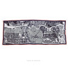 Sjaal met plattegrond stad Haarlem 170x70 cm met 3 pins