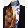 Shawl van 100% zijde met Van Gogh motieven in de kleuren blauw wit en camel